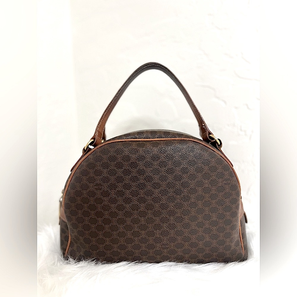 Celine Macadam Coated Canvas Dome Handbag